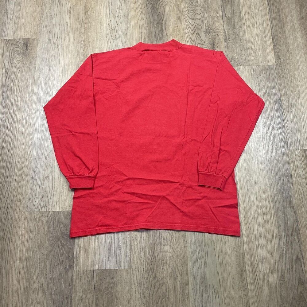 Nebraska Cornhuskers Shirt Mens Large Red College Football Long Sleeve Made USA - Picture 5 of 9
